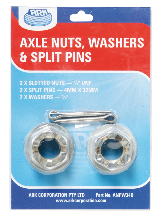 Axle Nuts, Washers & Split Pins