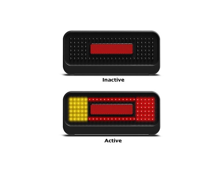Rectangle Waterproof Tail Light kit| 10 Metres Cable| Built In Number Plate light