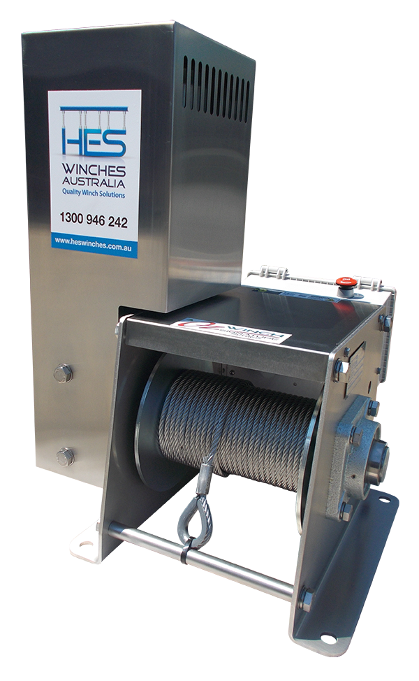 1400kG Electric Winch 240V|35m x 8mm Rope|Includes Low Voltage Pendant Controller with E-Stop