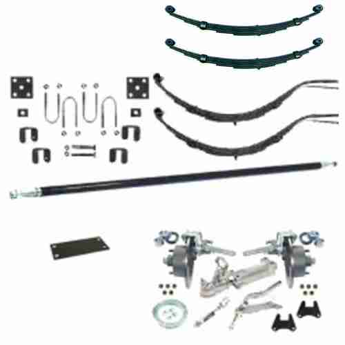 1000Kg Single Axle Kit|Disc Brake|5 Leaf Springs