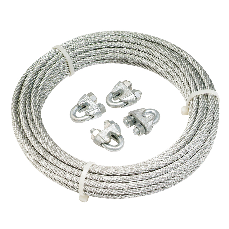 Brake Cable Kit Galvanised with Clamps